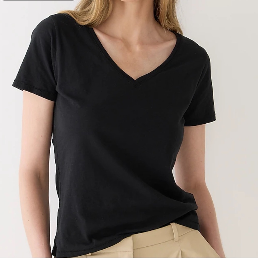 J.Crew Factory Vintage Slub V Neck T-Shirt - Picture 8 of 11